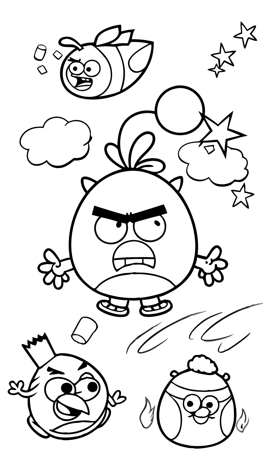 angry birds printable coloring pages